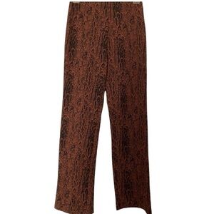 Leith knit pants, size XS. Brick red and black snake print.